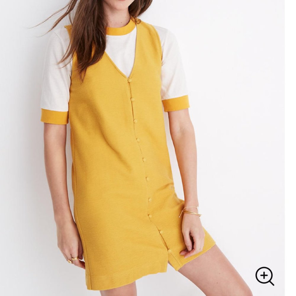 MADEWELL Texture & Thread Button Dress